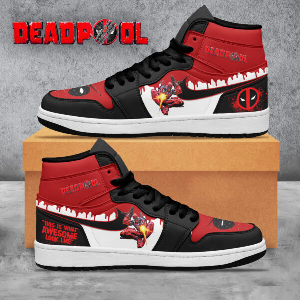 Tubopro Deadpool AJ1 High Sneakers Shoes For Men And Women - Image 2