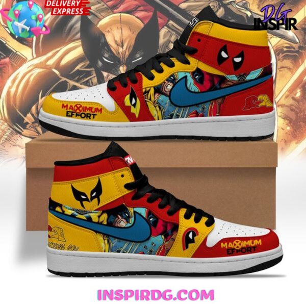 Tubopro Deadpool AJ1 High Sneakers Shoes For Men And Women