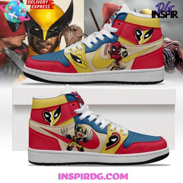 Tubopro Deadpool AJ1 High Sneakers Shoes For Men And Women
