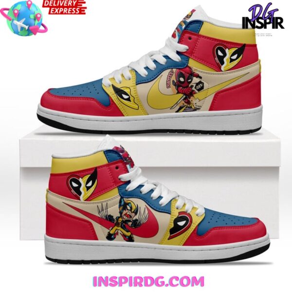 Tubopro Deadpool AJ1 High Sneakers Shoes For Men And Women - Image 2
