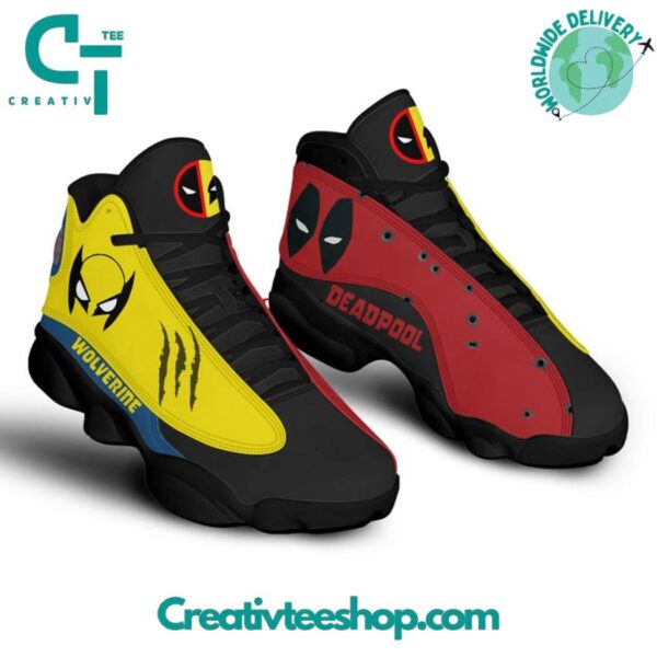 Tubopro Deadpool AJ13 Sneakers Shoes For Men And Women - Image 2