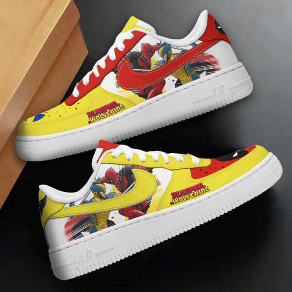 Tubopro Deadpool And Wolverine Air Low-Top Sneakers Shoes For Men And Women - Image 2