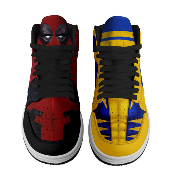 Tubopro Deadpool & Wolverine AJ1 High Sneakers Shoes For Men And Women - Image 3