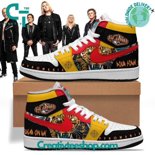 Tubopro Def Leppard AJ1 High Sneakers Shoes For Men And Women