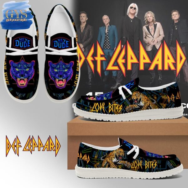 Tubopro Def Leppard Love Bites Personalized Hey Dude Shoes For Men And Women