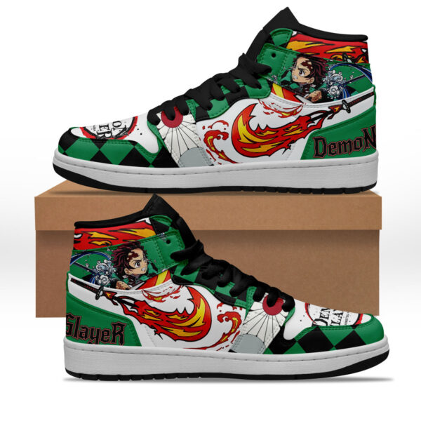 Tubopro Demon Slayer AJ1 High Sneakers Shoes For Men And Women - Image 2