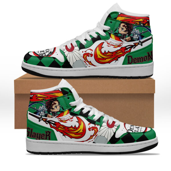 Tubopro Demon Slayer AJ1 High Sneakers Shoes For Men And Women