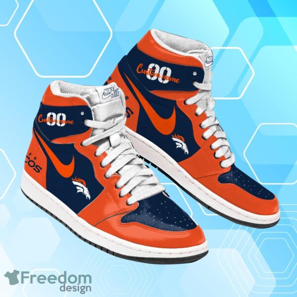 Tubopro Denver Broncos AJ1 High Sneakers Shoes For Men And Women - Image 2