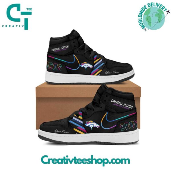 Tubopro Denver Broncos AJ1 High Sneakers Shoes For Men And Women - Image 2