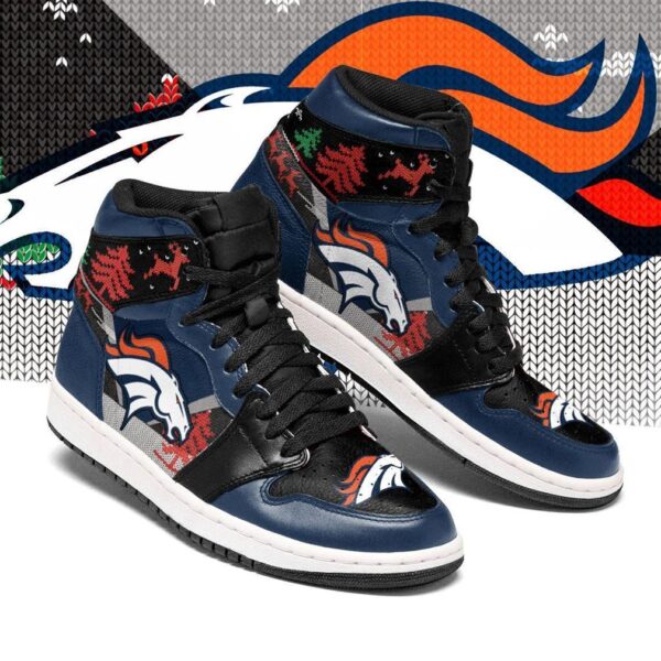 Tubopro Denver Broncos NFL AJ1 High Sneakers Shoes For Men And Women