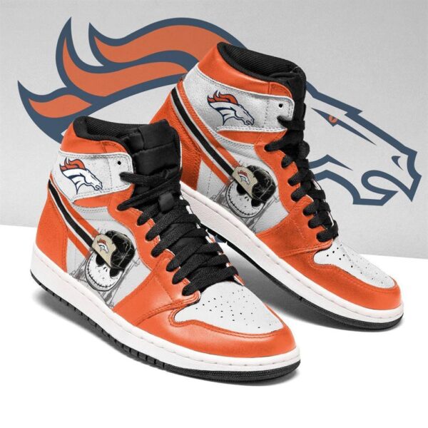 Tubopro Denver Broncos NFL AJ1 High Sneakers Shoes For Men And Women
