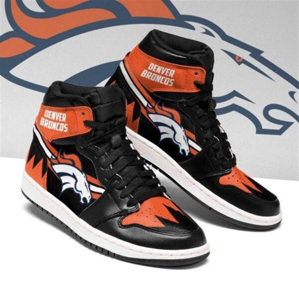 Tubopro Denver Broncos NFL AJ1 High Sneakers Shoes For Men And Women