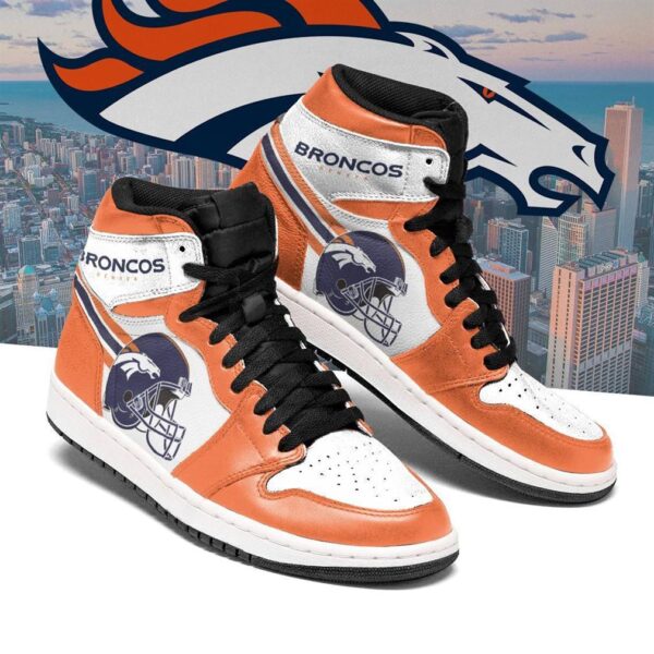 Tubopro Denver Broncos NFL AJ1 High Sneakers Shoes For Men And Women
