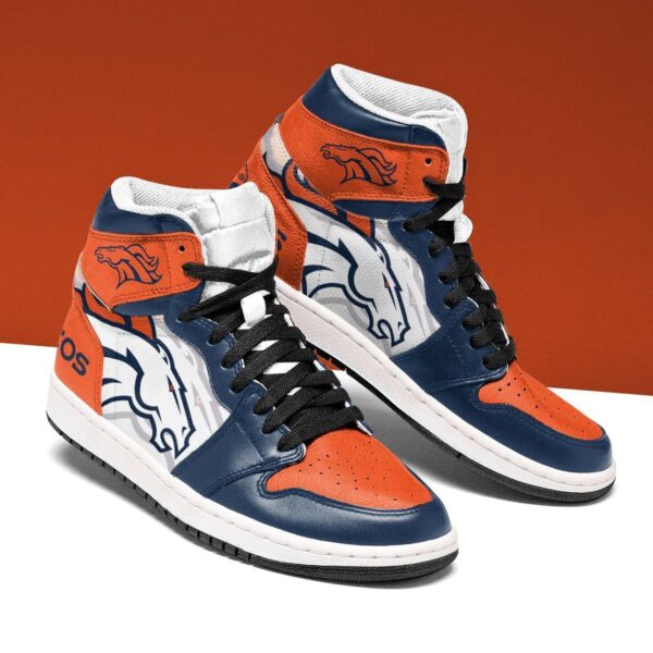 Tubopro Denver Broncos NFL AJ1 High Sneakers Shoes For Men And Women