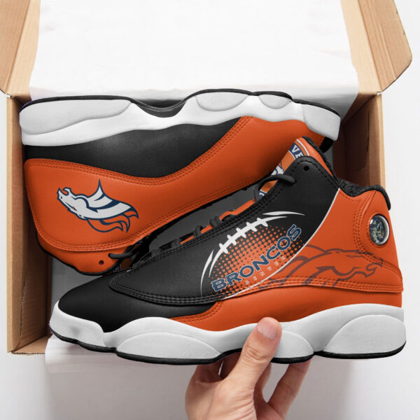 Tubopro Denver Broncos NFL AJ13 Sneakers Shoes For Men And Women - Image 2