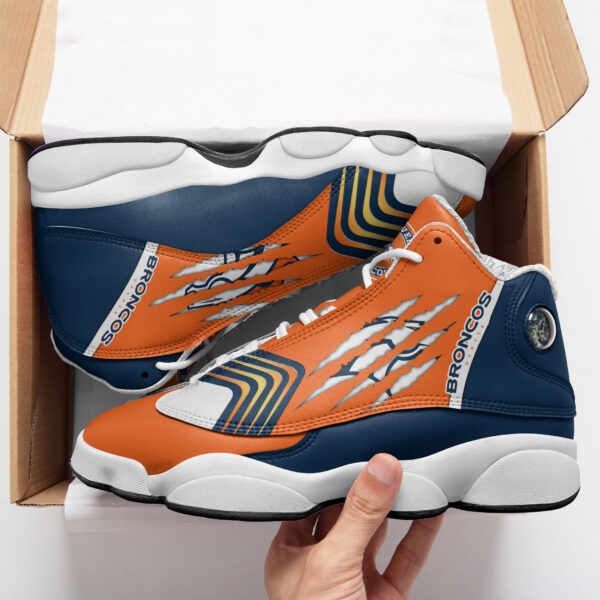 Tubopro Denver Broncos NFL AJ13 Sneakers Shoes For Men And Women - Image 2