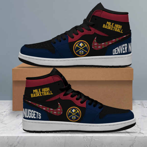 Tubopro Denver Nuggets AJ1 High Sneakers Shoes For Men And Women - Image 2