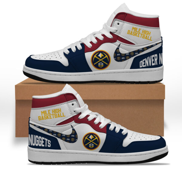 Tubopro Denver Nuggets AJ1 High Sneakers Shoes For Men And Women - Image 2