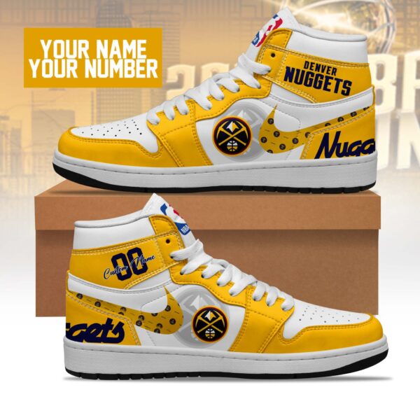 Tubopro Denver Nuggets AJ1 High Sneakers Shoes For Men And Women - Image 3