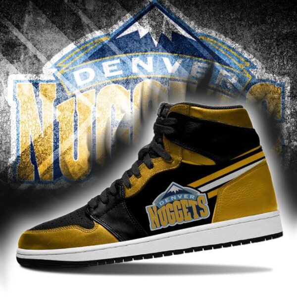 Tubopro Denver Nuggets NBA AJ1 High Sneakers Shoes For Men And Women - Image 3