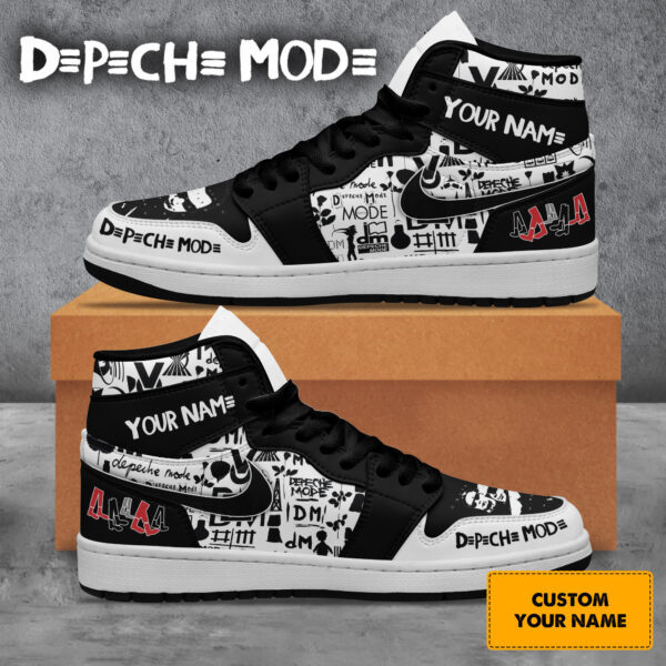 Tubopro Depeche Mode AJ1 High Sneakers Shoes For Men And Women - Image 2