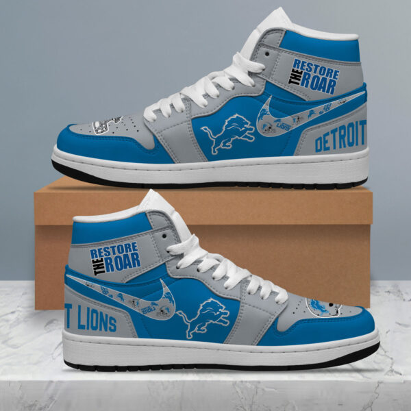 Tubopro Detroit Lions AJ1 High Sneakers Shoes For Men And Women