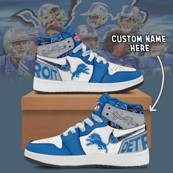 Tubopro Detroit Lions AJ1 High Sneakers Shoes For Men And Women