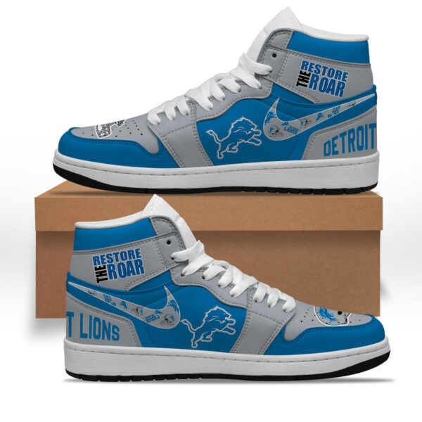 Tubopro Detroit Lions AJ1 High Sneakers Shoes For Men And Women - Image 2