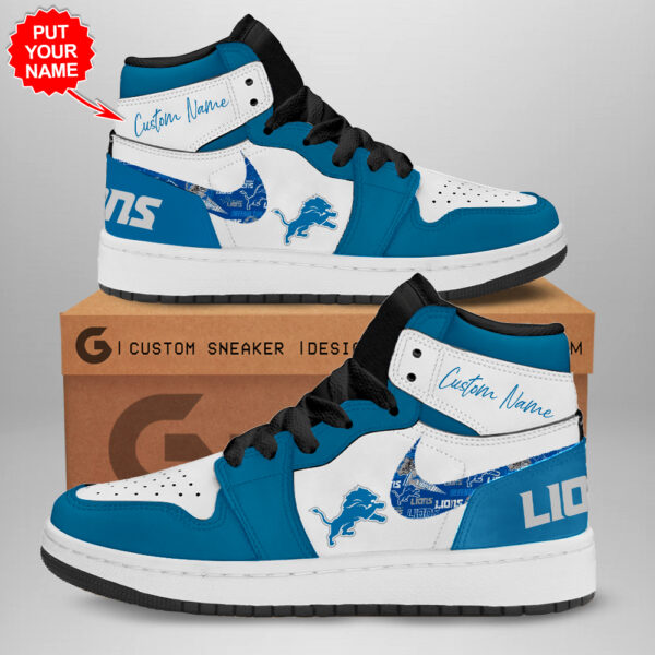 Tubopro Detroit Lions AJ1 High Sneakers Shoes For Men And Women