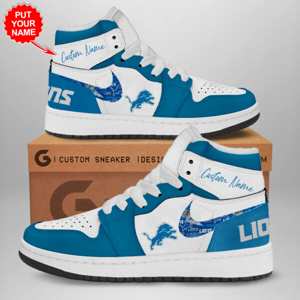 Tubopro Detroit Lions AJ1 High Sneakers Shoes For Men And Women