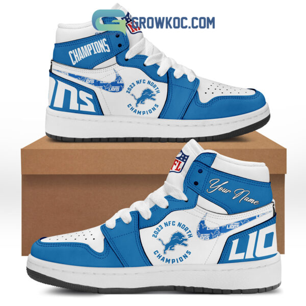 Tubopro Detroit Lions AJ1 High Sneakers Shoes For Men And Women - Image 2