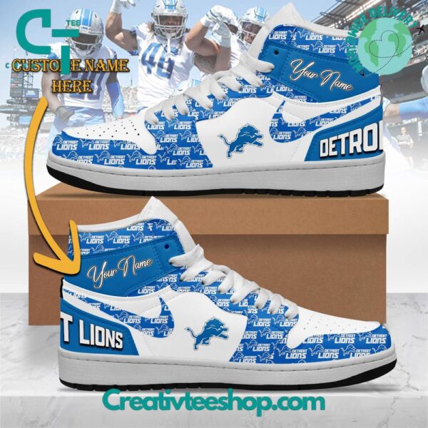 Tubopro Detroit Lions AJ1 High Sneakers Shoes For Men And Women