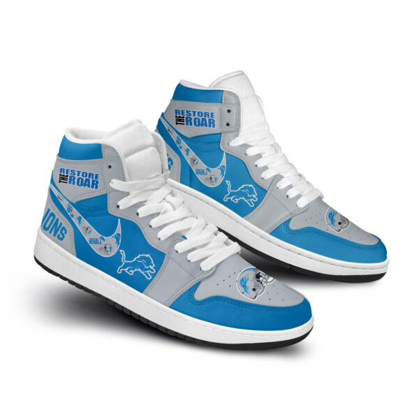 Tubopro Detroit Lions AJ1 High Sneakers Shoes For Men And Women - Image 3