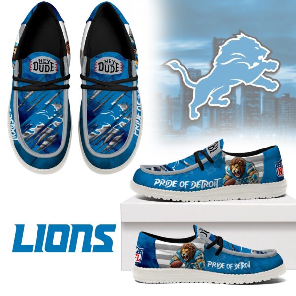 Tubopro Detroit Lions Personalized Hey Dude Shoes For Men And Women