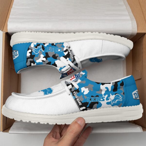 Tubopro Detroit Lions Hey Dude Shoes For Men And Women - Image 3