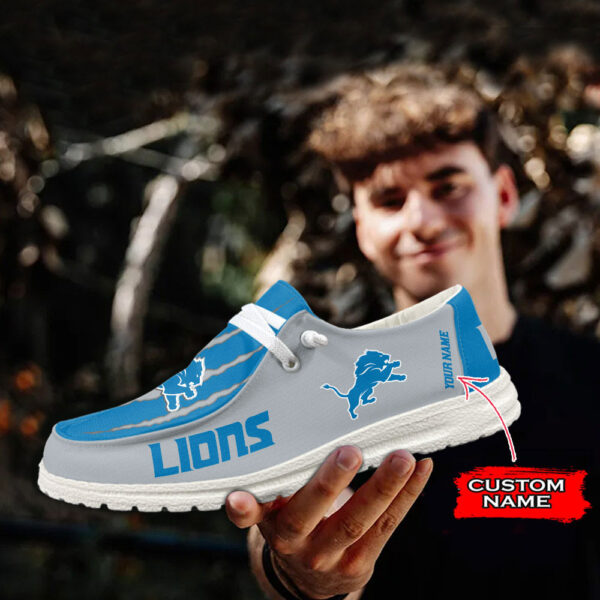 Tubopro Detroit Lions Hey Dude Shoes For Men And Women - Image 4