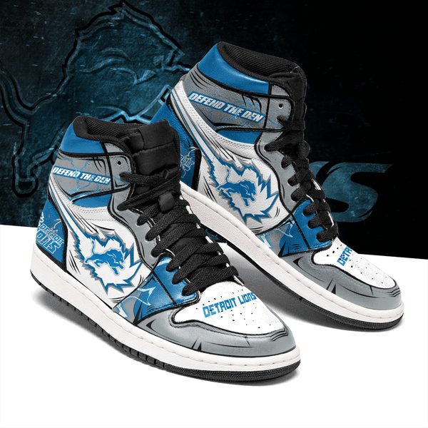 Tubopro Detroit Lions NFL AJ1 High Sneakers Shoes For Men And Women