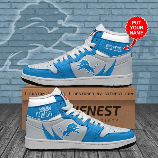 Tubopro Detroit Lions NFL AJ1 High Sneakers Shoes For Men And Women