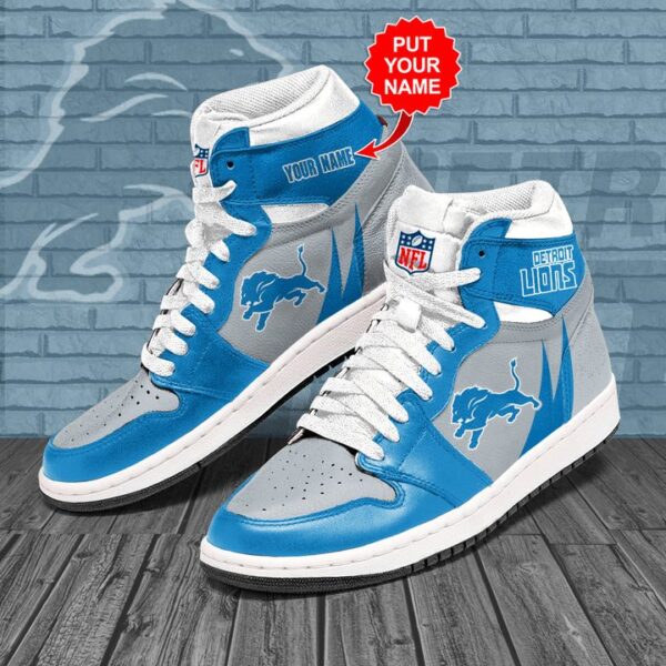 Tubopro Detroit Lions NFL AJ1 High Sneakers Shoes For Men And Women - Image 2