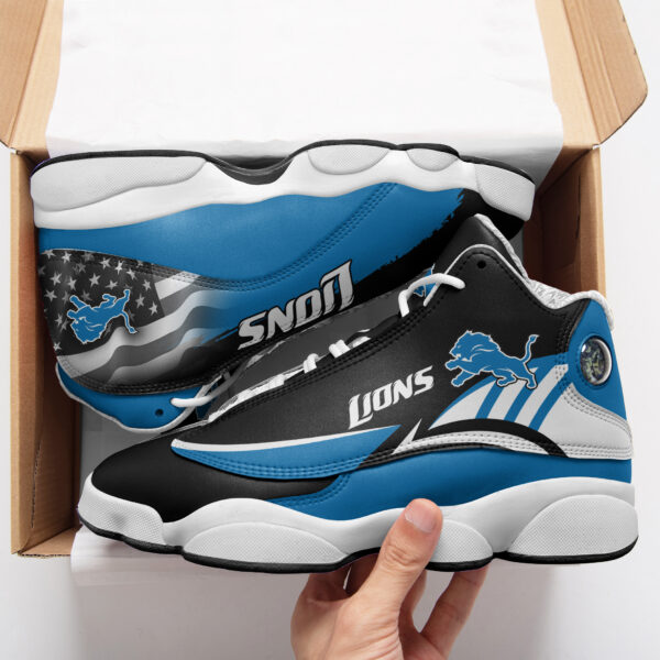 Tubopro Detroit Lions NFL AJ13 Sneakers Shoes For Men And Women - Image 2