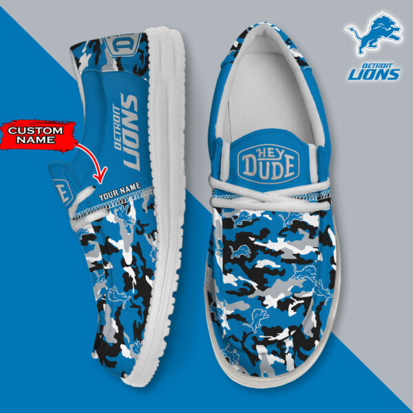 Tubopro Detroit Lions Personalized Hey Dude Shoes For Men And Women