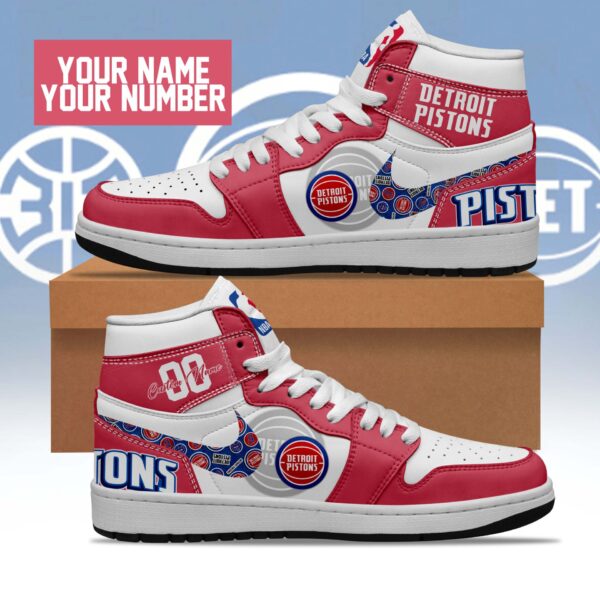 Tubopro Detroit Pistons AJ1 High Sneakers Shoes For Men And Women - Image 3