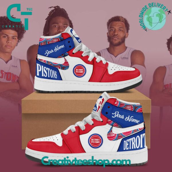 Tubopro Detroit Pistons AJ1 High Sneakers Shoes For Men And Women