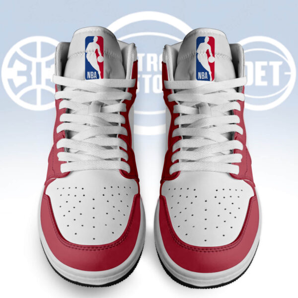 Tubopro Detroit Pistons AJ1 High Sneakers Shoes For Men And Women - Image 2