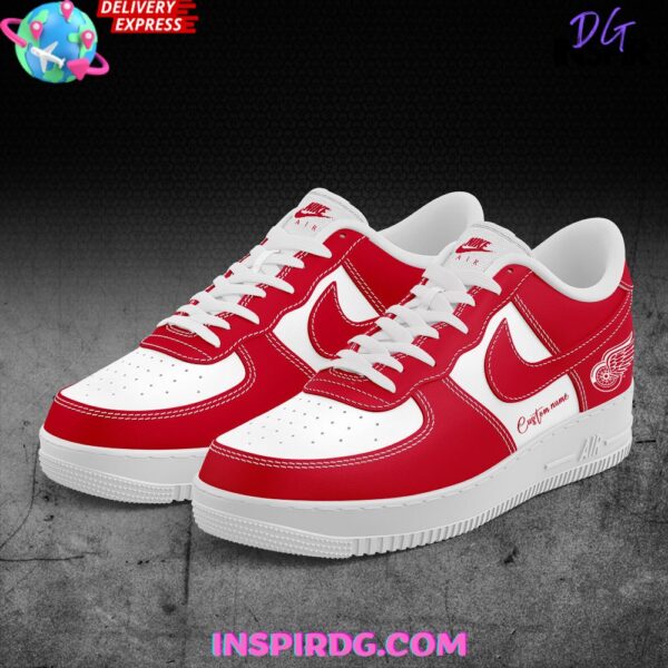 Tubopro Detroit Red Wings Air Low-Top Sneakers Shoes For Men And Women - Image 2