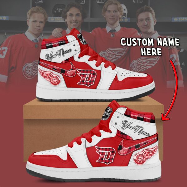 Tubopro Detroit Red Wings AJ1 High Sneakers Shoes For Men And Women