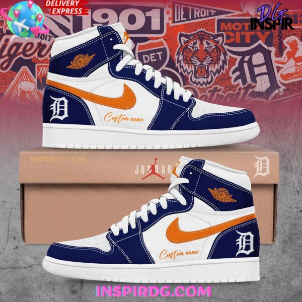 Tubopro Detroit Tigers AJ1 High Sneakers Shoes For Men And Women