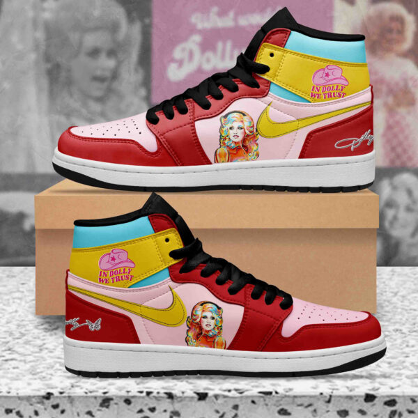 Tubopro Dolly Parton AJ1 High Sneakers Shoes For Men And Women - Image 2