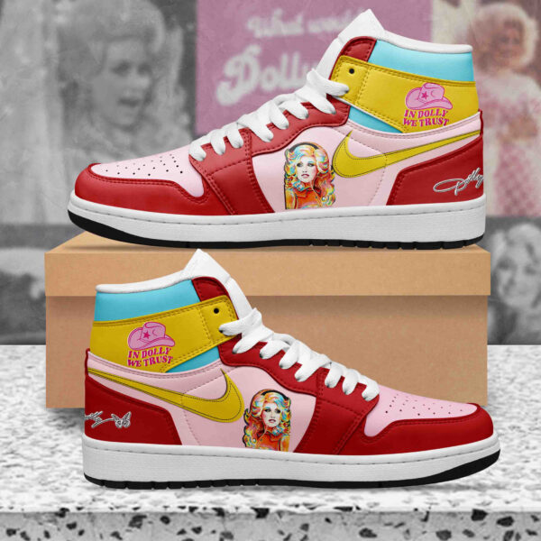 Tubopro Dolly Parton AJ1 High Sneakers Shoes For Men And Women - Image 2