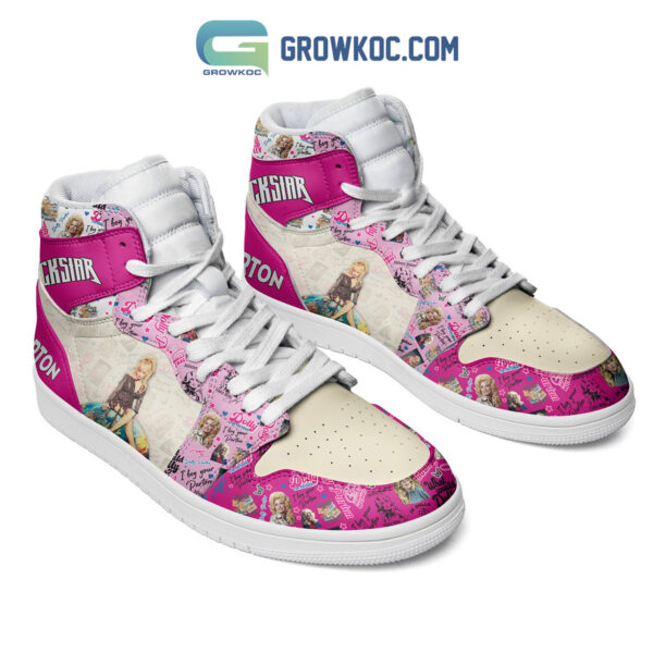 Tubopro Dolly Parton AJ1 High Sneakers Shoes For Men And Women - Image 3